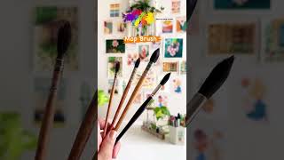 Different kind of watercolour brushes🖌️ytshorts shortfeed trendingonshort art artist [upl. by Ralina]