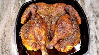 Best Ever Oven Baked Chicken How To Bake A Whole Chicken Easy [upl. by Ahsratal]