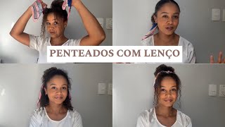 Penteados com lenço para cabelos cacheado e crespo  Hairstyle for curly hair [upl. by Rintoul]