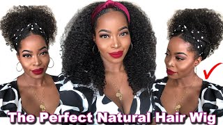 ⚠️FINALLY The PERFECT AFFORDABLE NATURAL HAIR WIG 😍Human Headband Wig  Half Wig 🔥ft Nadula Hair [upl. by Annawat]