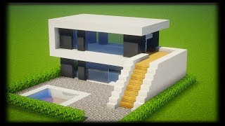 TUTO MAISON MODERNE FACILE A FAIRE  MINECRAFT [upl. by Ragde559]