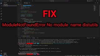 ModuleNotFoundError No module name distutils in Python [upl. by Burget497]