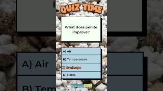 What Does Perlite Improve hydroponicway hydroponics shorts quiz quiztime perlite growing [upl. by Datnow]