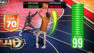 I Used a 70 OVERALL Build with a 99 3PT and went to 1V1 STAGE nba 2k24 [upl. by Ahsekat]