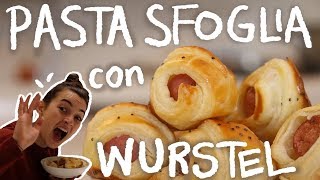 Cucina per ritardatari pasta sfoglia con wurstel InCucinaConElis [upl. by Enilrac]