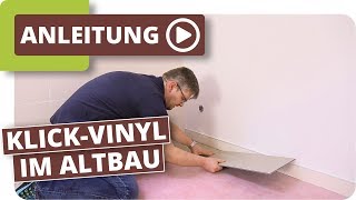 KlickVinyl im Altbau  Bodenbelag im Badezimmer verlegen [upl. by Nolitta]