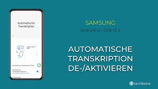 Automatische Transkription deaktivieren  Samsung Android 12  One UI 4 [upl. by Ahsirpac321]