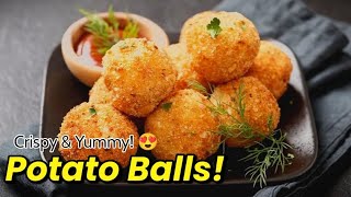 Crispy Fried Potato Balls  Quick Easy amp Yummy Potato Snack Recipe  Potato Balls Recipe [upl. by Naghem]