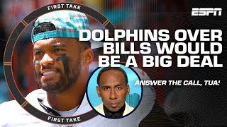 Stephen A Tua Tagovailoa amp Miami NEED TO STEP UP to beat Josh Allen amp the Bills 🗣️  First Take [upl. by Maharva]