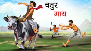 चतुर गाय  CHATUR GAAY  HINDI KAHANIYA  HINDI STORIES [upl. by Anad]