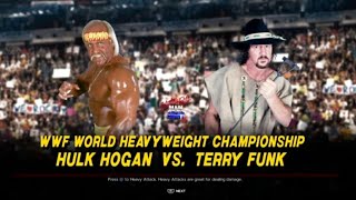 Hulk Hogan  c  vs Terry Funk  WWF Championship  Saturday Nights Main Event IV 1985 WWE 2K24 [upl. by Irotal503]