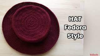 Crochet Fedora Style Hat [upl. by Norym298]