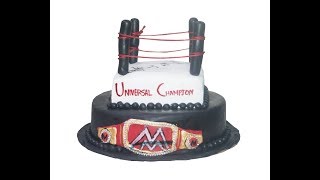 How to make WWE Theme Fondant Cake [upl. by Melesa]