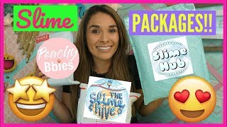 PEACHYBBIES THE SLIME HIVE amp SLIME HUB ETSY SLIME PACKAGE OPENING amp REVIEW [upl. by Norma]