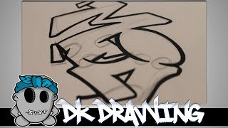 Graffiti Tutorial for beginners  How to connect simple graffiti letters 3 [upl. by Keeton645]