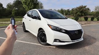 2024 Nissan Leaf SV Plus Start Up Walkaround Test Drive and Review [upl. by Thar516]