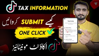 tiktok tax information2024  tiktok creativity program beta tax info  tiktok identity verification [upl. by Medea]