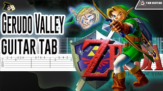 GERUDO VALLEY  Legend of Zelda Ocarina of Time Guitar Tab Tutorial [upl. by Aimat]