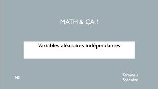 Variables aléatoires indépendantes [upl. by Yrelav]