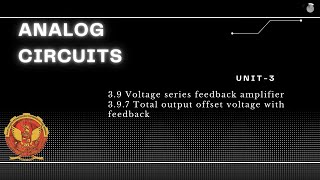 397 Total output offset voltage with feedback  EC405 [upl. by Llemert]