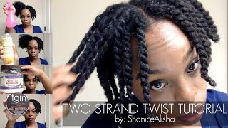 HOW TO TWO STRAND TWIST YOUR 4C NATURAL HAIR  by ShaniceAlisha [upl. by Ecirtaed]