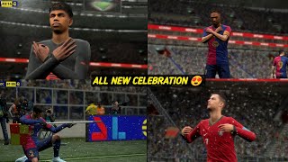 All New Celebrations in eFootball 25 😍  Ronaldo Lewandowski Gyokeres and More  eFootball 25 [upl. by Reinert420]