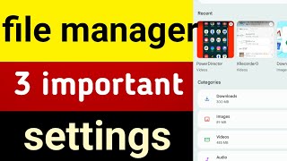 file manager important settings  file manager settings kaise karen [upl. by Hgielsa]