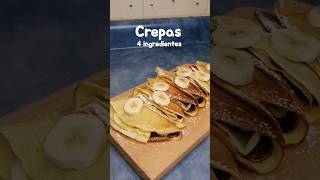 Crepas con solo 4 ingredientes shorts [upl. by Esiole728]