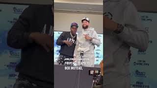 NBA star Deron Williams vs NFL star Frank Gore boxing breakdown shorts [upl. by Nohs]