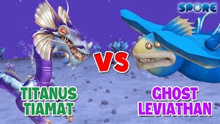 Titanus Tiamat vs Ghost Leviathan  Titans vs Creepy Giants S1E6  SPORE [upl. by Haerr]