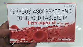 Ferrogen xt Tablet  FERROUS ASCORBATE AND FOLIC ACID TABLETS IP  Ferrogen xt Tablet Uses Dosage [upl. by Seraphine]