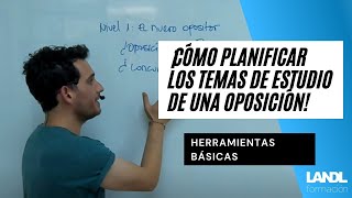 ¡Cómo planificar los temas de estudio de una oposición [upl. by Eiznikam35]