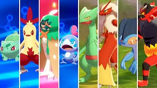 Pokémon Sword amp Shield  All Starters Evolutions Comparison Crown Tundra [upl. by Pavlov732]