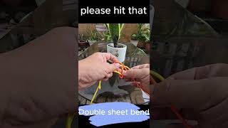 How to tie a double sheet bend  Step by Step tutorial [upl. by Nolek1]