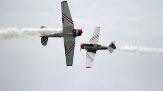 GEICO Skytypers demonstrate flying formations in air show [upl. by Yendirb]