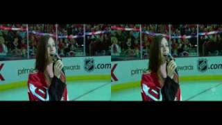 Alanis Morissette  US and Canadian National Anthems  2007 [upl. by Ahsiekrats581]