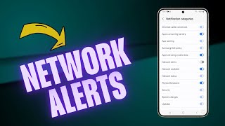 How To Turn OnOff Network Alert Notifications On A Galaxy S24 [upl. by Lorianne]