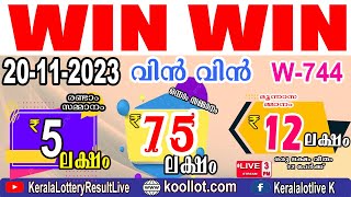 KERALA LOTTERY RESULT LIVEWINWIN bhagyakuri W744Kerala Lottery Result Today 20112023today live [upl. by Yespmed265]