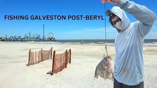 Fishing in Galveston after Hurricane Beryl [upl. by Suirauqram594]