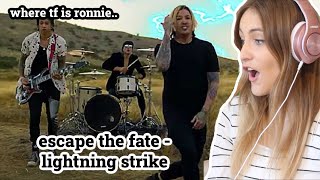 Basic White Girl Reacts To Escape The Fate  Lightning Strike  wheres ronnie [upl. by Ahsienahs]