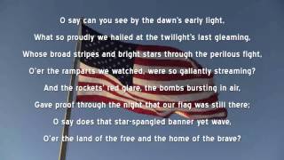 Star Spangled Banner US National Anthem with Lyrics [upl. by Ecille]