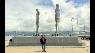 GEORGIA  ALI amp NINO Rotating Sculpture  Batumi [upl. by Neneek]