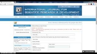 How to submit manuscript at IJSRDcom [upl. by Atsirhcal]