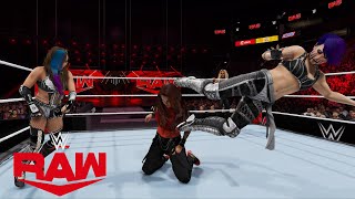 WWE 2K24 RAW  LITA amp TRISH STRATUS VS THE KABUKI WARRIORS WIYO SKY AT RINGSIDE [upl. by Novert]