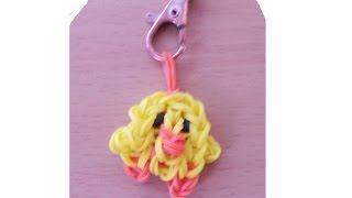 Loom Bands Anleitung deutsch Küken Schüsselanhänger  Charms ChickTutorial [upl. by Walther]