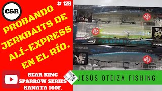 Probando JERKBAITS DE ALI EXPRESS en el río BEAR KING SPARROW Series 160F [upl. by Driskill]