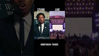 Roddy Ricch The Box Studio version vs live performance [upl. by Cohleen]