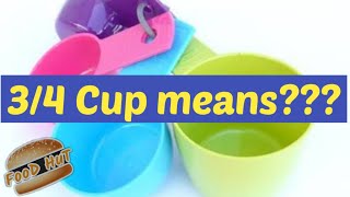 34 Cup Means How Much  34 Measurement with Measuring Cup  Tbsp to Cup  by FooD HuT [upl. by Glen727]