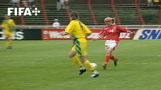 Denmark v Australia Highlights  1995 FIFA Womens World Cup [upl. by Klatt]