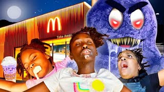 WE TRIED THE GRIMACE SHAKE WORST MISTAKE EVER👿👿MACDONALDS [upl. by Anitroc]